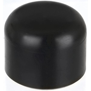 Capuchon de poteau rond noir en plastique, diamètre 34 mm, pour construction de clôture.