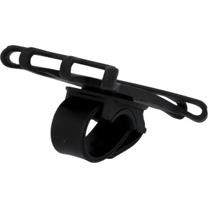 Supporto smartphone Fischer nero in silicone con rotazione a 360°.