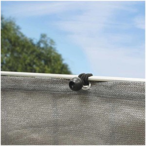 Corda elastica piccola nera Videx per fissare protezione solare, copertura balcone.