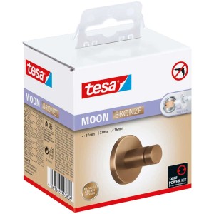 Confezione del gancio portasciugamani autoadesivo Tesa Moon in bronzo.
