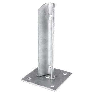 Support de poteau pour poteau de clôture Ø 40 mm, acier galvanisé, à visser.