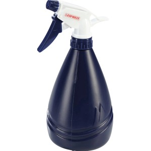 Flacone spray Leifheit, blu/bianco, per stirare. Utile per inumidire il bucato prima di stirare.