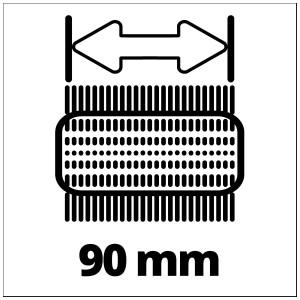 Einhell spazzola per superfici Medium 90/20: Simbolo larghezza spazzola 90mm.