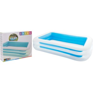 Piscina Intex Family, 262x175x56 cm, piscina gonfiabile blu e bianca con confezione.