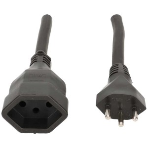 Rallonge GDV noire T12/T13 IP44, 3 m, pour usage extérieur.
