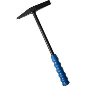 Marteau à piquer Güde, accessoire de soudure avec tête en acier et manche bleu.