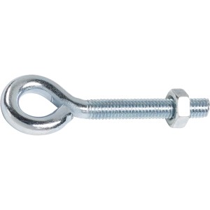 Set di 4 golfari LUX M5 x 30 mm, zincati, con dado per fissaggio e ancoraggio.