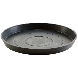 Soucoupe Ecopots Amsterdam, gris foncé, Ø 44,5 cm, pour pots de fleurs intérieur et extérieur.