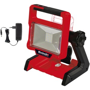 Einhell Power-X-Change TE-CL 18/2000 LiAC Solo, projecteur LED rouge avec adaptateur secteur.