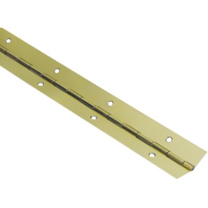 Cerniera a barra Hettich, 600 mm, acciaio ottonato, per mobili e sportelli.