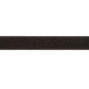 Bande auto-agrippante noire Conacord en polyamide, largeur 20 mm, vendue au mètre.