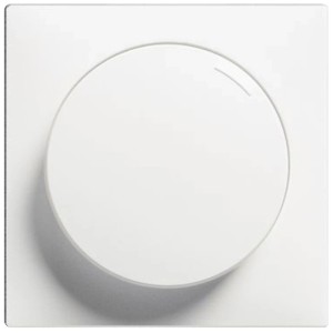 Placca frontale dimmer rotativo Feller EdizioDue, bianca. Interruttore per controllo luce.