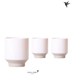 Pots de fleurs Kolibri Home Harmony, blancs, différentes tailles.