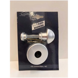 Alpertec WC-Rosette mit Sperrriegel aus Aluminium, geeignet für WC-Türen.