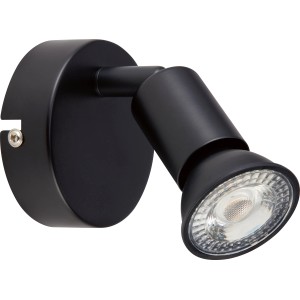 Spot singolo Concio GU10 nero opaco per interni.