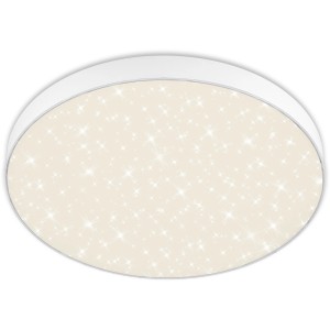 Plafonnier LED blanc Briloner Flame Star avec effet ciel étoilé, Ø 38,7 cm.