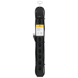 Schwarze Schönenberger Steckdosenleiste Principio mit 9 T13-Steckdosen und 2 m Kabel.