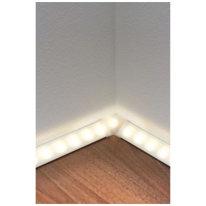 Paulmann Delta Profile Inside Corner confezione da 2, profili angolari satinati per strisce LED per interni.