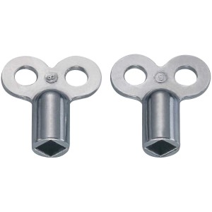 Clé de purge radiateur Diaqua, galvanisée, 2 pièces, pour purge radiateurs.