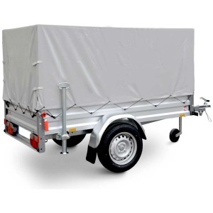 Remorque Stema Variolux 750 avec bâche, roue jockey et antivol.