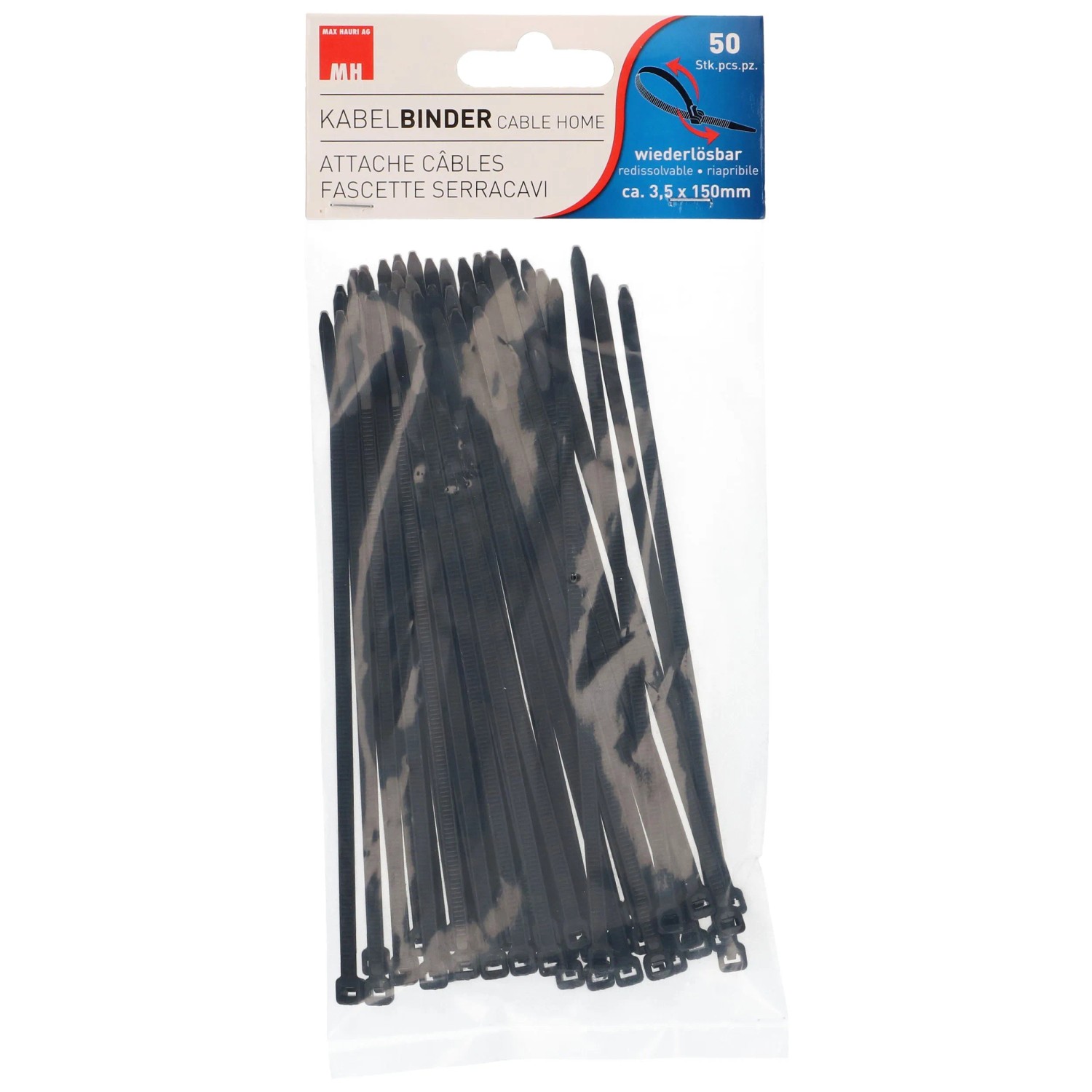 Schwarze Kabelbinder 30,5 Cm X 0,5 Cm – Nylon 66, Feuerfest, UV-beständig, 34 Kg Zugfestigkeit