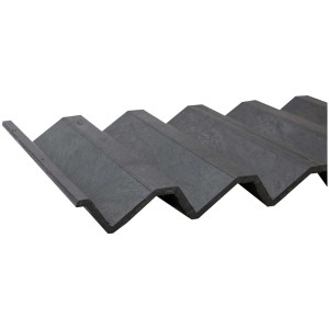Bordure de pelouse et de parterre en plastique, 24x83cm, profil en zigzag pour un aménagement de jardin flexible.