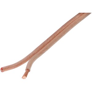 Cavo per altoparlanti trasparente 2x4 mm², rotolo da 10 m per accessori audio.