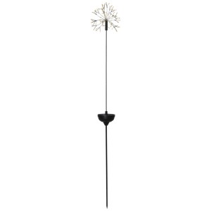 Décoration solaire Firework® Star Trading noire avec 92 LED blanc chaud en acier inoxydable pour l'extérieur.