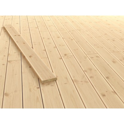 Bodendiele Douglasie mit Anti-Rutsch-Nutung 200 x 14,5 cm / Stärke 28 mm