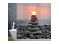 Diaqua Duschvorhang Zen Polyester Grau 180 x 200 cm