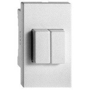 Doppio interruttore a pressione Feller FLF Schema 3+3 bianco per montaggio a parete.