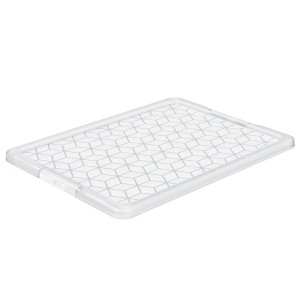 Deckel für Rotho Evo Easy Aufbewahrungsbox 140L, transparent mit Muster.