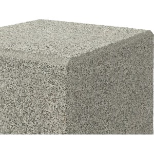 Palissade en pierre naturelle gris anthracite, 25x9,5x9,5 cm. Idéale pour le jardin.