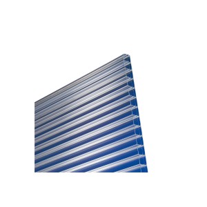 Pannelli alveolari in PVC trasparente (200x20 cm) per coperture in plastica.