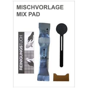 Set adesivo Diaqua: panno di pulizia, adesivo, miscelatore e tampone per due applicazioni.