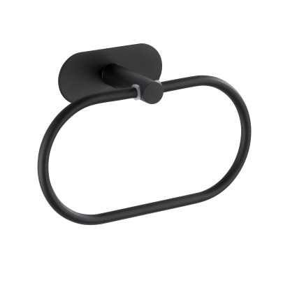 Wenko Portasciugamani ad anello Orea Turbo-Loc® Acciaio inox Nero