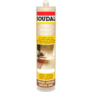 Soudal Sigillante per parquet Acero, sigillante acrilico per legno, cartuccia da 290 ml.