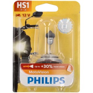 Lampada faro moto Philips HS1 Vision Moto con vetro al quarzo.