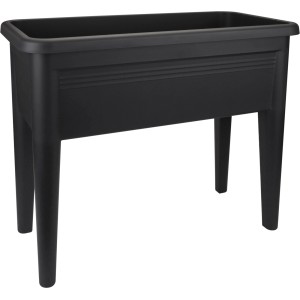 Tavolo di semina nero Elho XXL Green Basics, 75x37x65cm, in plastica riciclata.