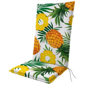 Coussin de chaise haute Doppler Living D.5702 avec motif ananas et feuilles, 48x119 cm.