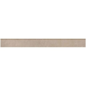 Zoccolino Denver Taupe opaco, 6x60 cm, effetto cemento per una finitura pulita della parete.