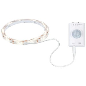 Striscia LED Paulmann con sensore di movimento e crepuscolare, luce bianca calda.