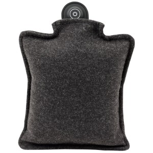 Borsa acqua calda elettrica AddLiving wireless grigio scuro con rivestimento morbido. Pannello di controllo.