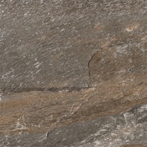 Piastrella per terrazza Lava rame, 60x60 cm, superficie smaltata opaca effetto pietra.