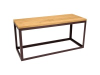 Nouvel Sitzbank Timber Metall Holz Braun (HxBxT) 48 x 38 x 98 cm