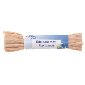 Raffia di viscosa opaca naturale, rotolo da 20 m per lavori creativi e decorazioni.