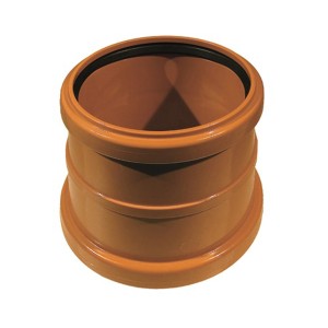 Manchon coulissant Marley pour tuyau KG DN 125 en plastique orange.