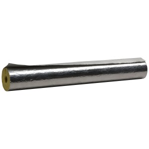 Climapor Klemmrock laine de roche autocollante, revêtement alu, Ø 15mm, pour isolation tuyaux chauffage.