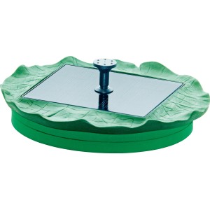 Heissner Set pompa solare per laghetto: isola solare galleggiante con giochi d'acqua.