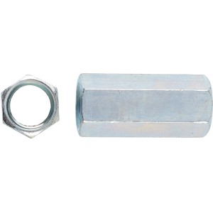 Écrou de raccordement M12 x 30 mm Acier galvanisé à chaud 2 pc